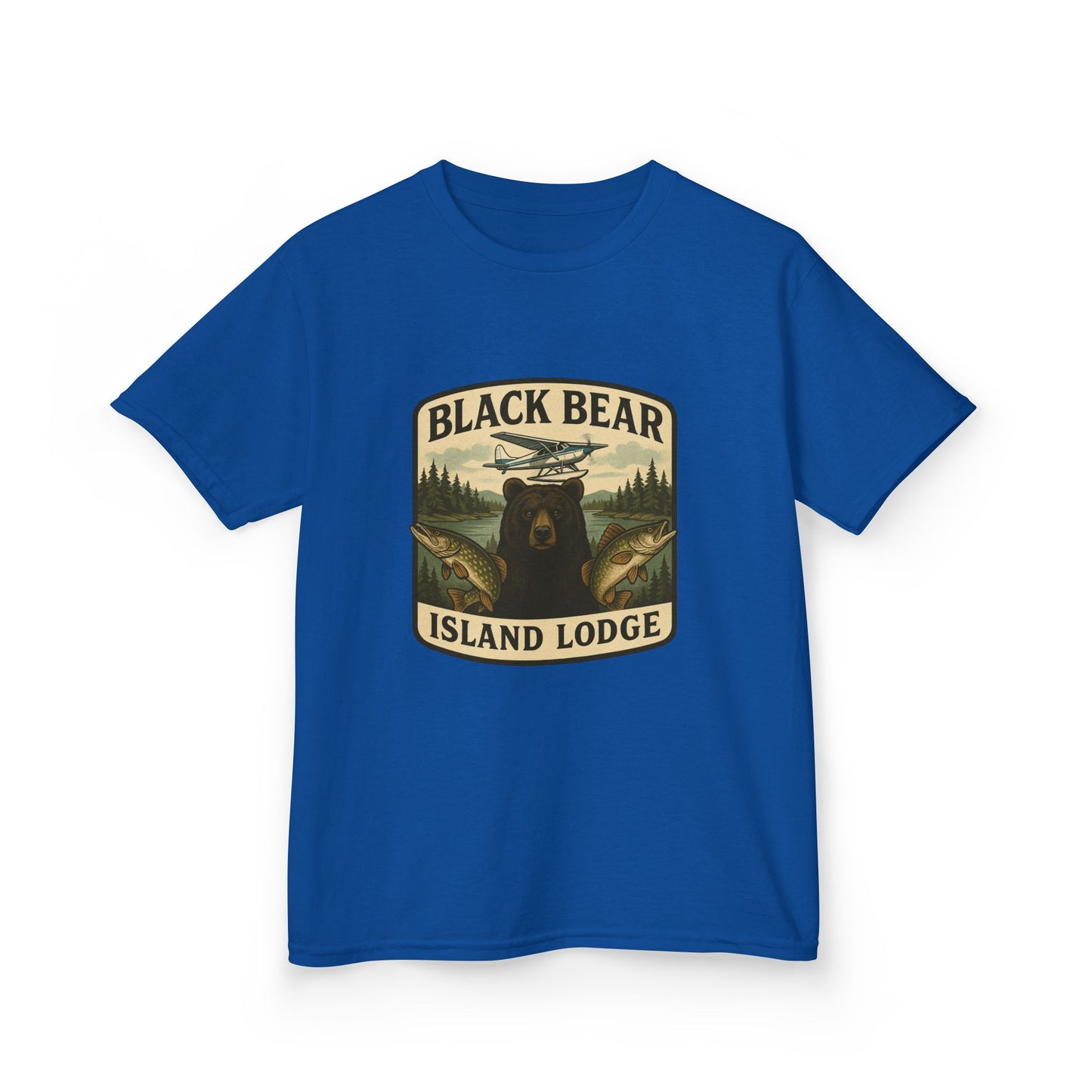 Kids Black Bear Island Lodge T-Shirt