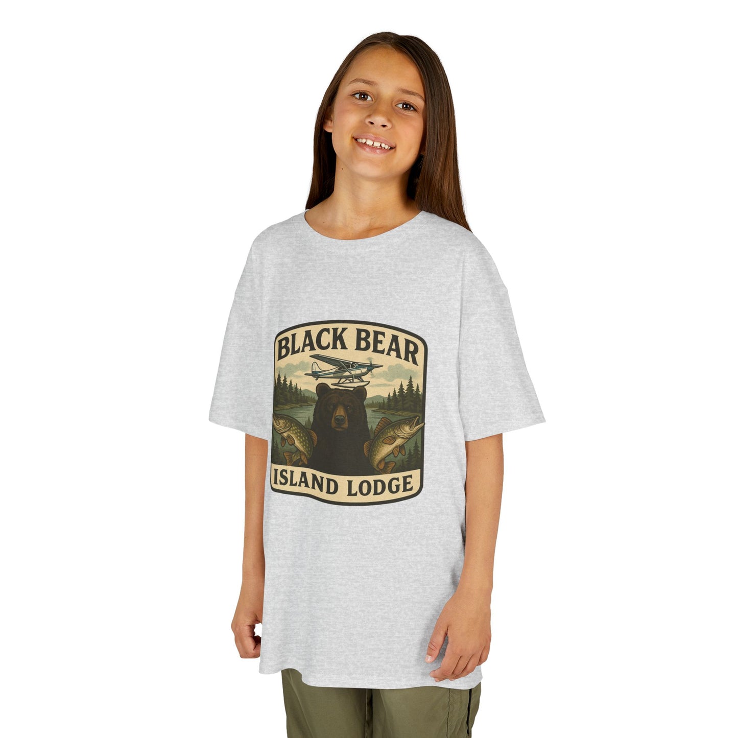 Kids Black Bear Island Lodge T-Shirt