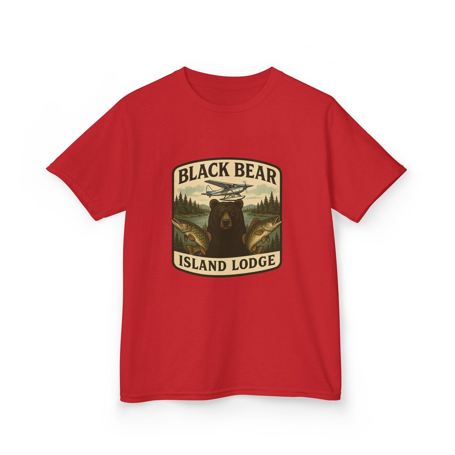 Kids Black Bear Island Lodge T-Shirt