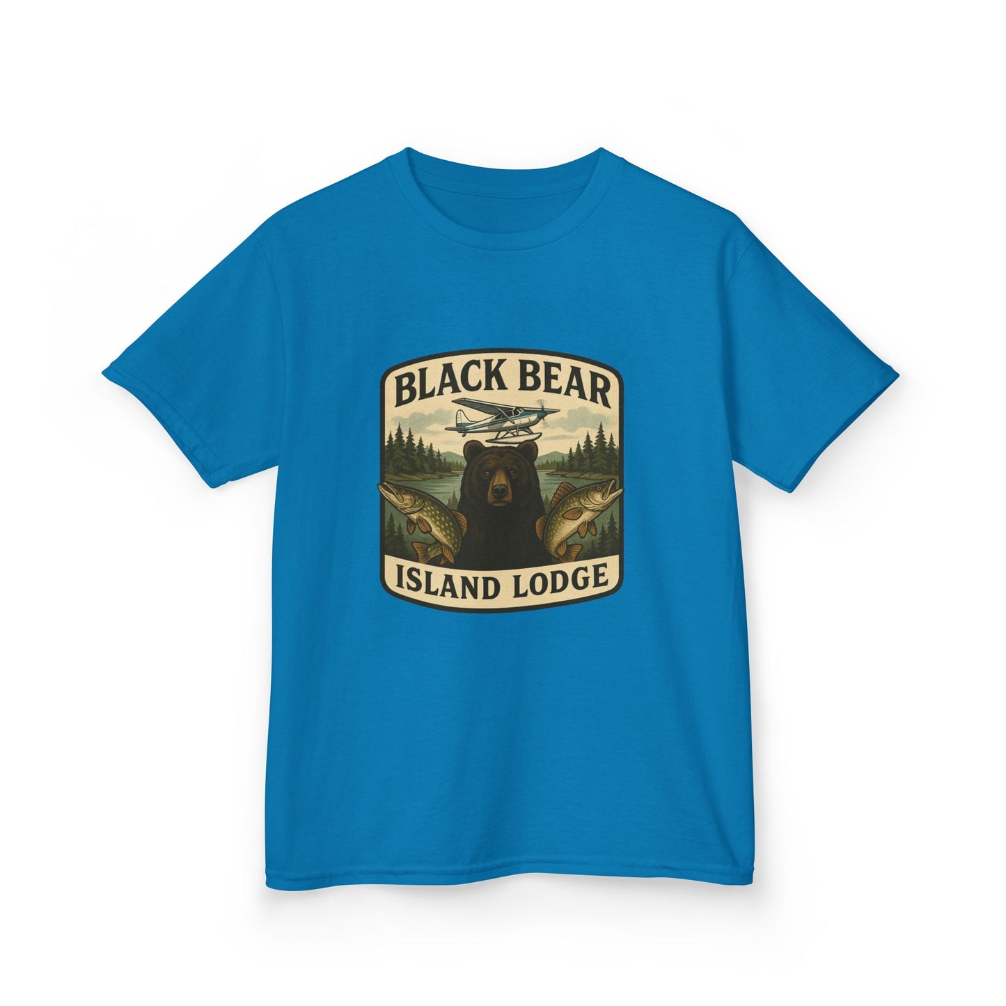 Kids Black Bear Island Lodge T-Shirt