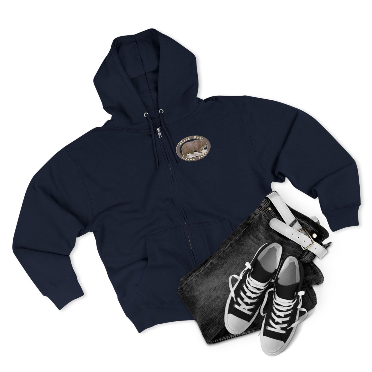 Black Bear Island Lodge Zip Hoodie