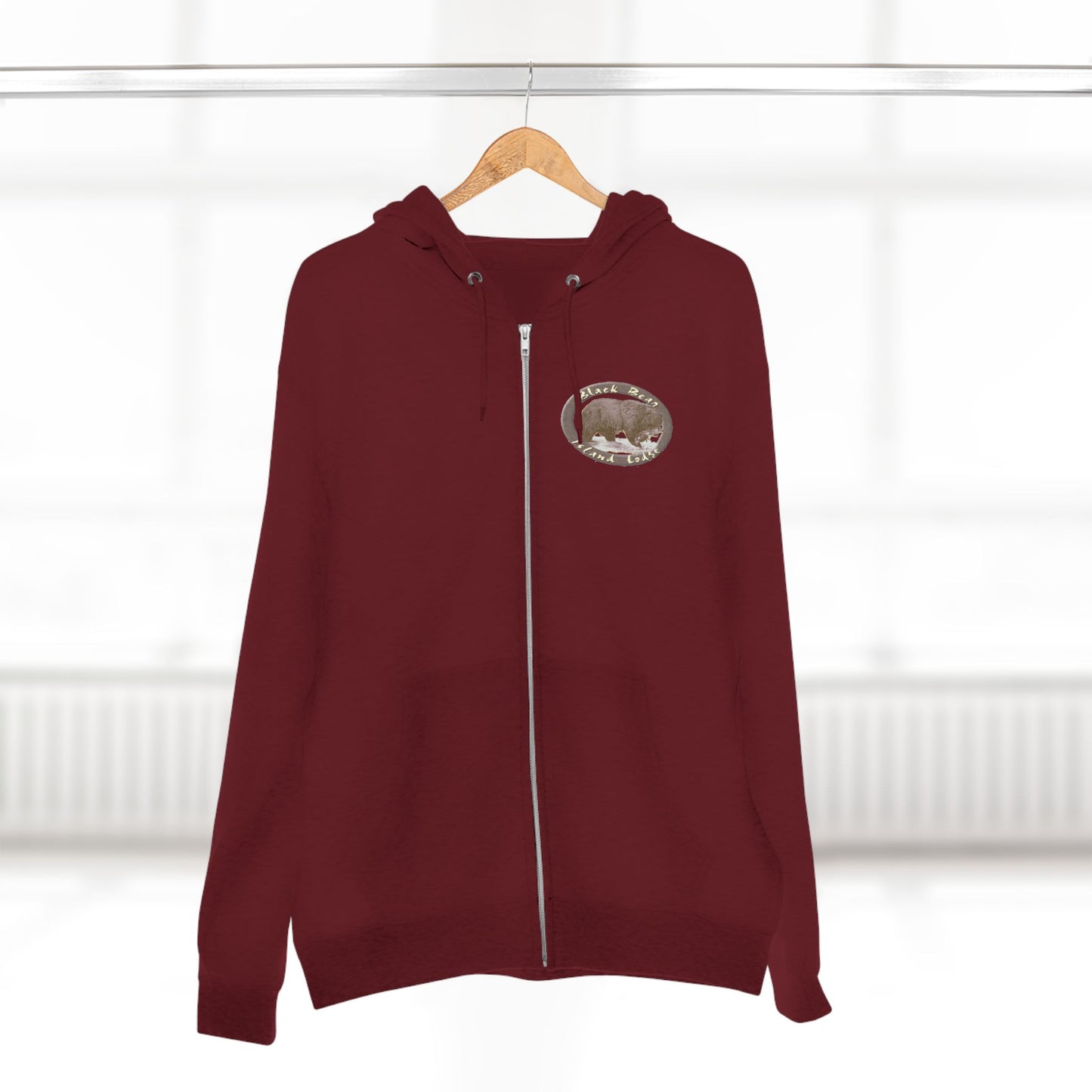 Black Bear Island Lodge Zip Hoodie