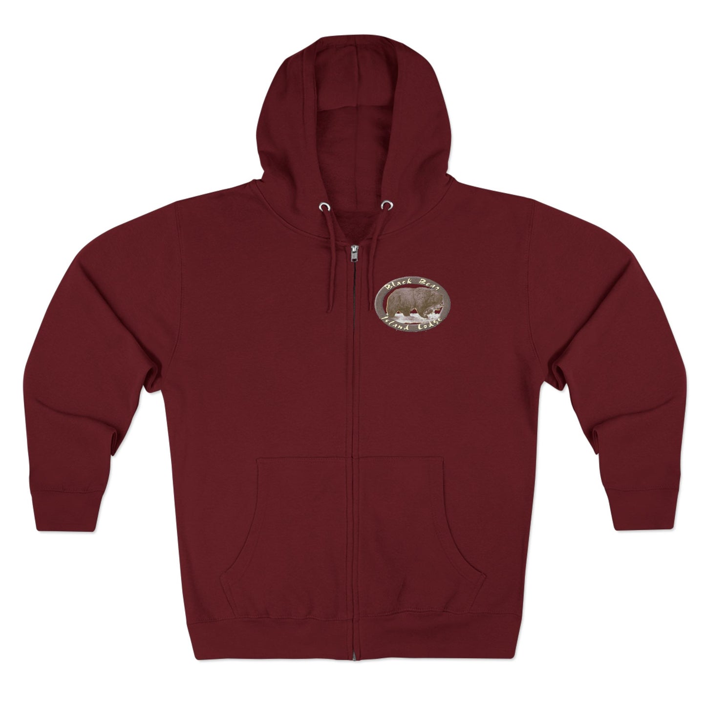 Black Bear Island Lodge Zip Hoodie