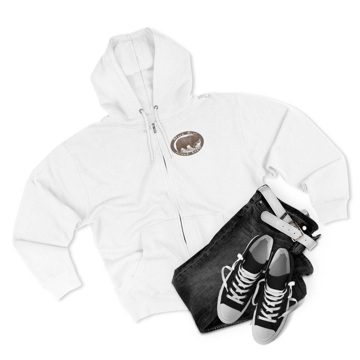 Black Bear Island Lodge Zip Hoodie