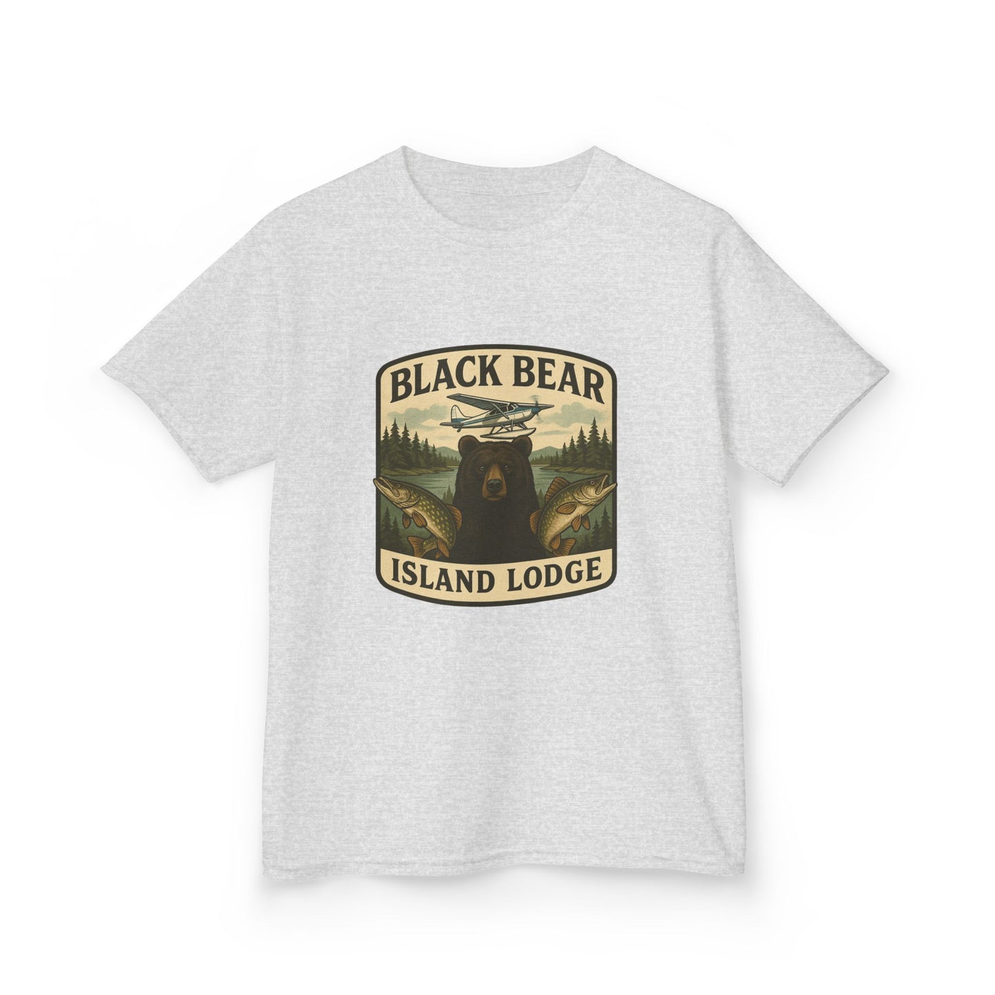Kids Black Bear Island Lodge T-Shirt
