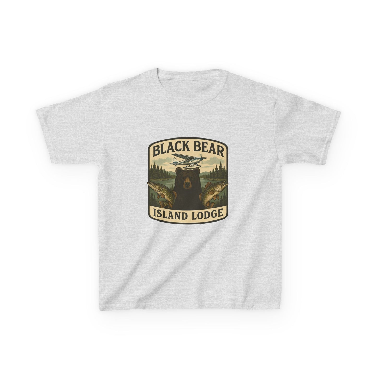Kids Black Bear Island Lodge T-Shirt