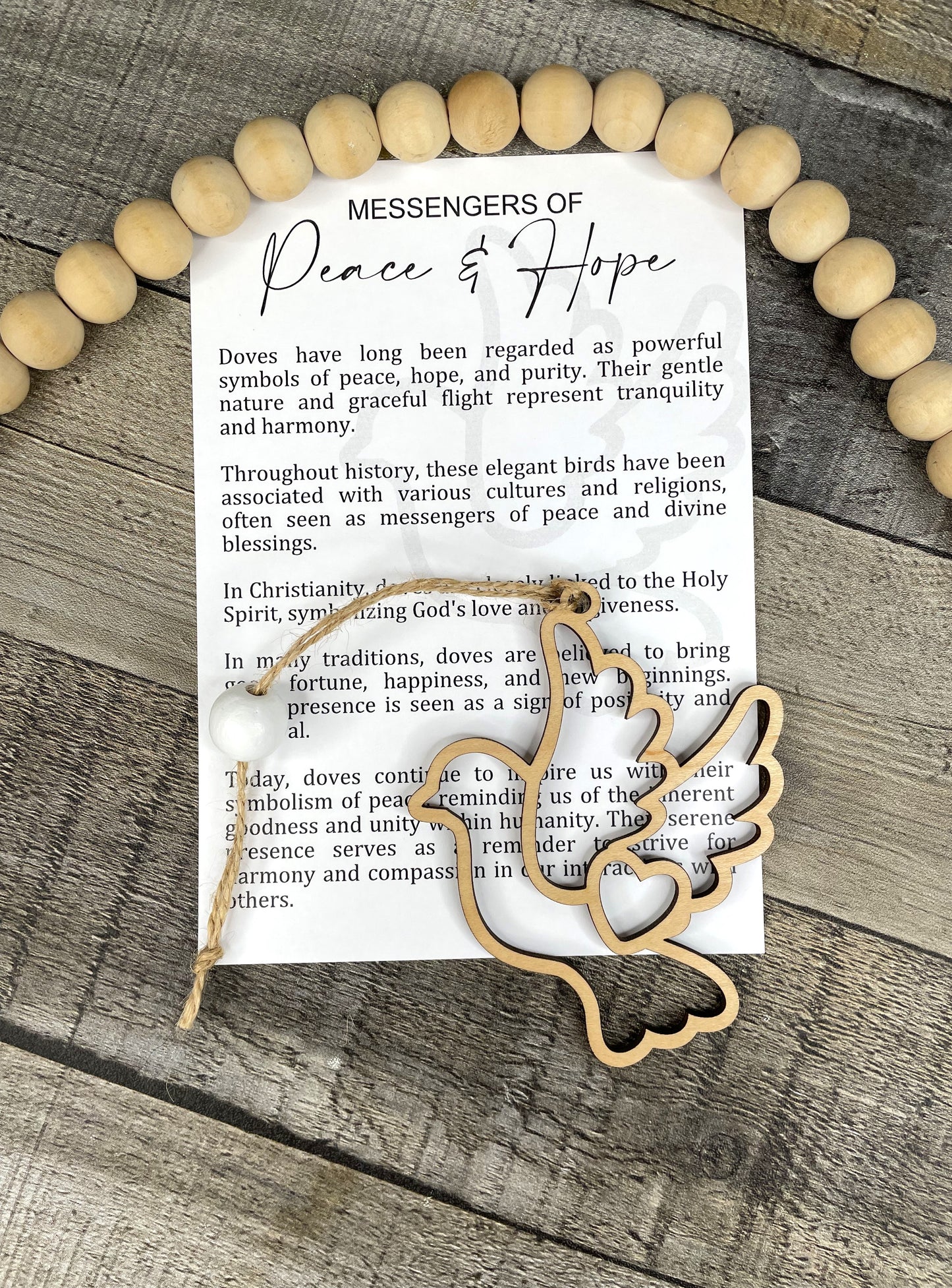 Messenger of Peace & Hope Dove Ornament