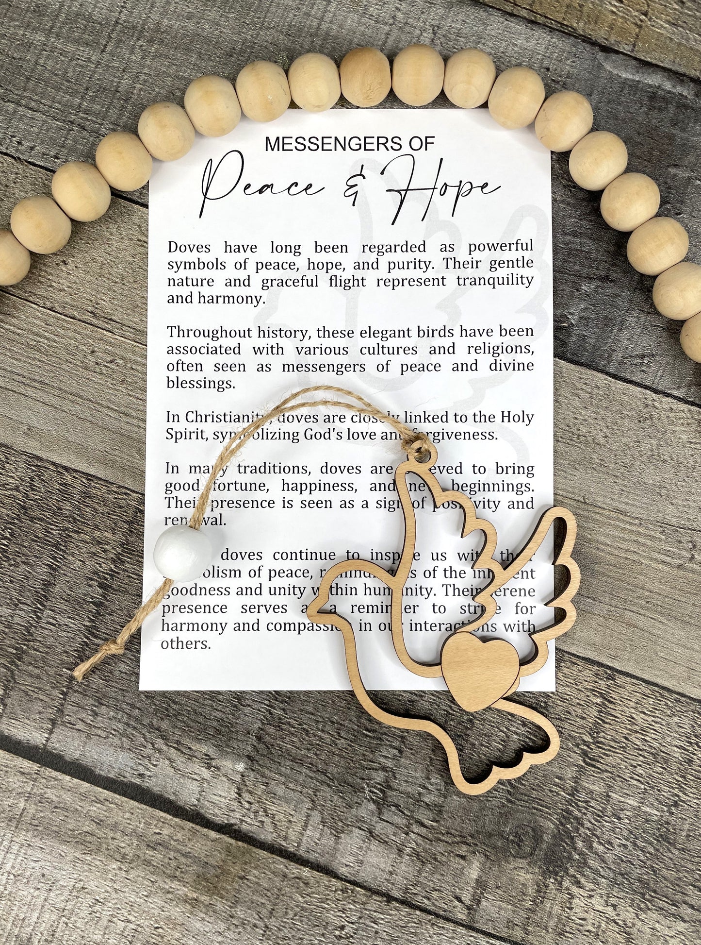 Messenger of Peace & Hope Dove Ornament