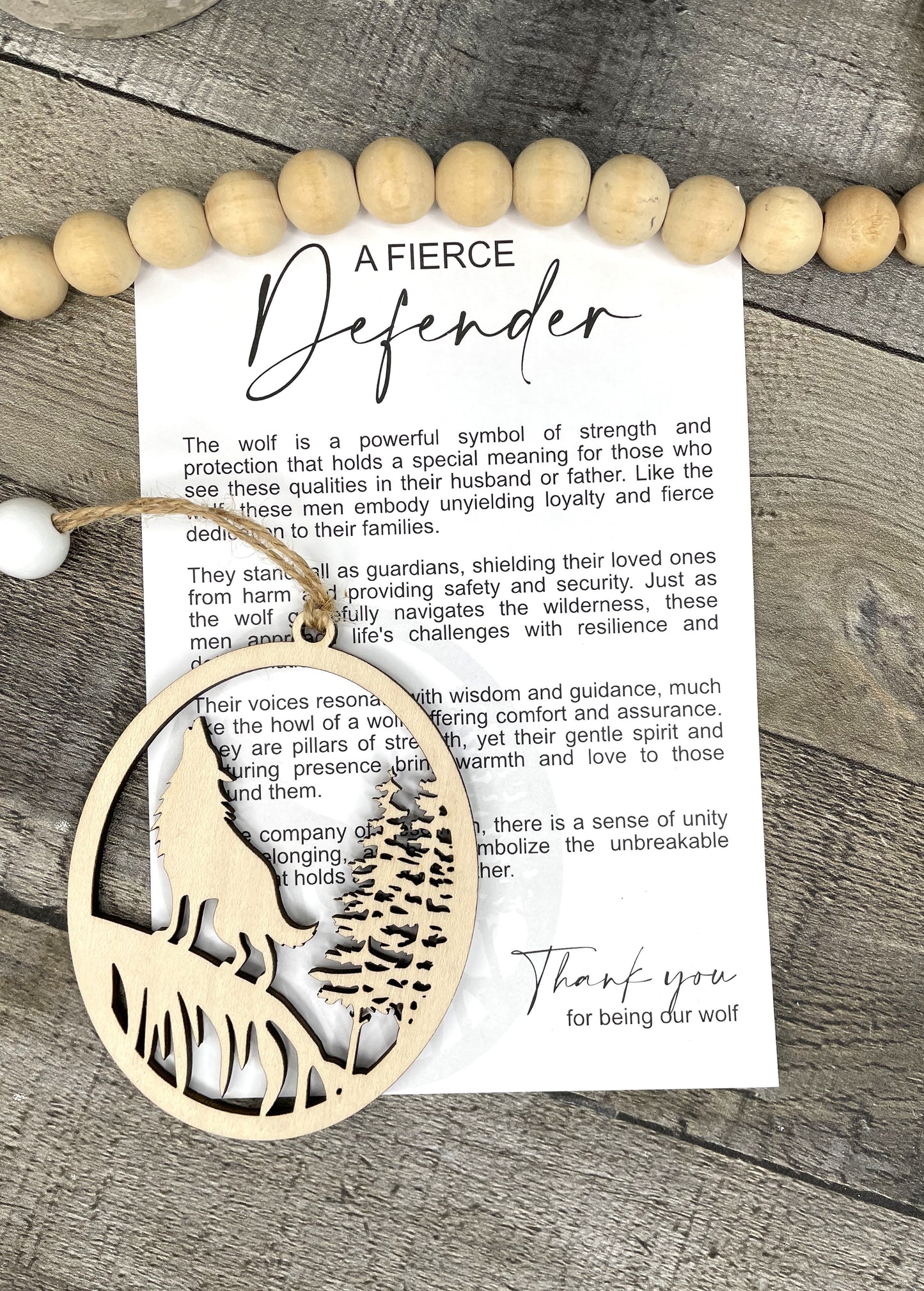 The Fierce Defender Wolf Ornament