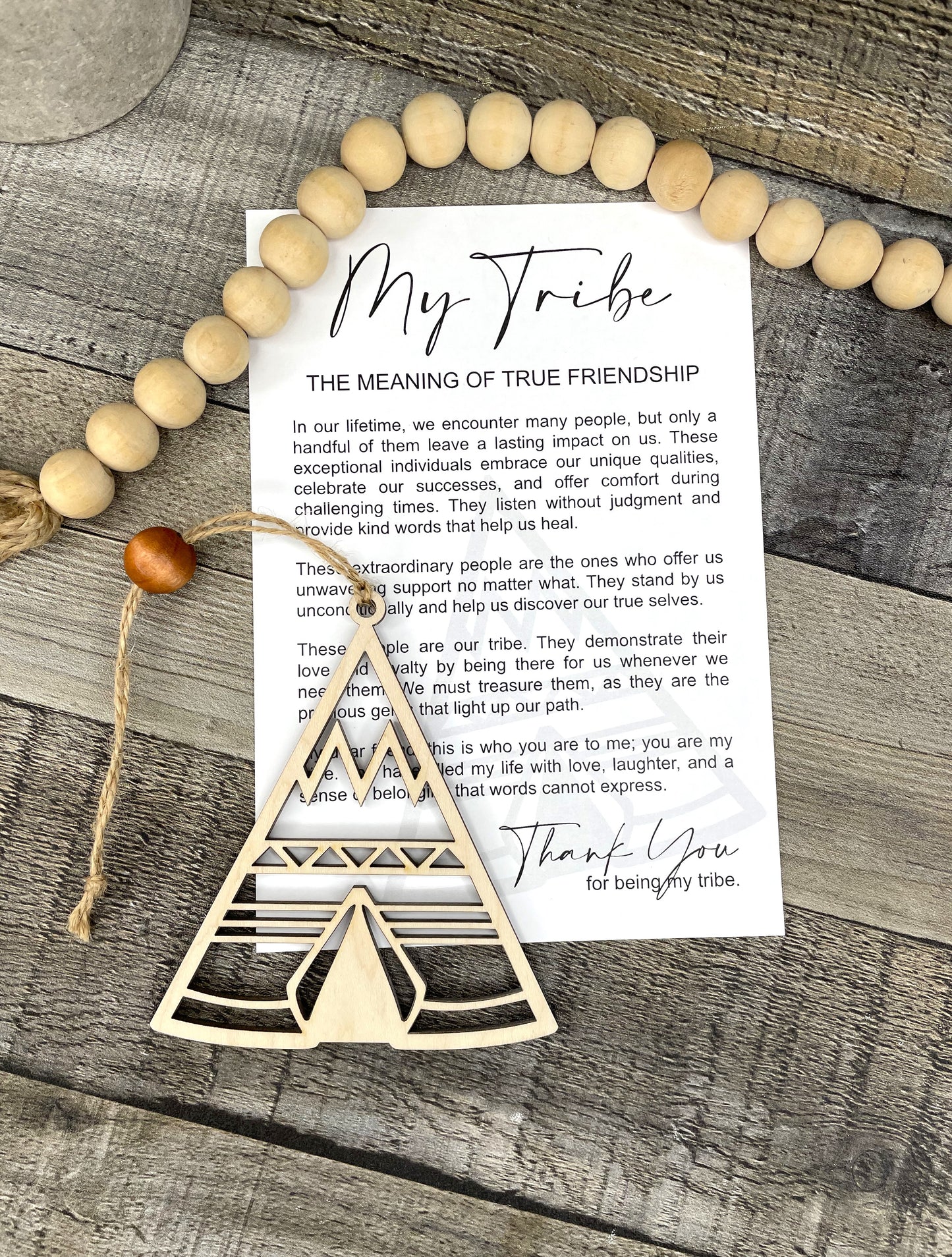 The Tribe Ornament (custom engraving optional)