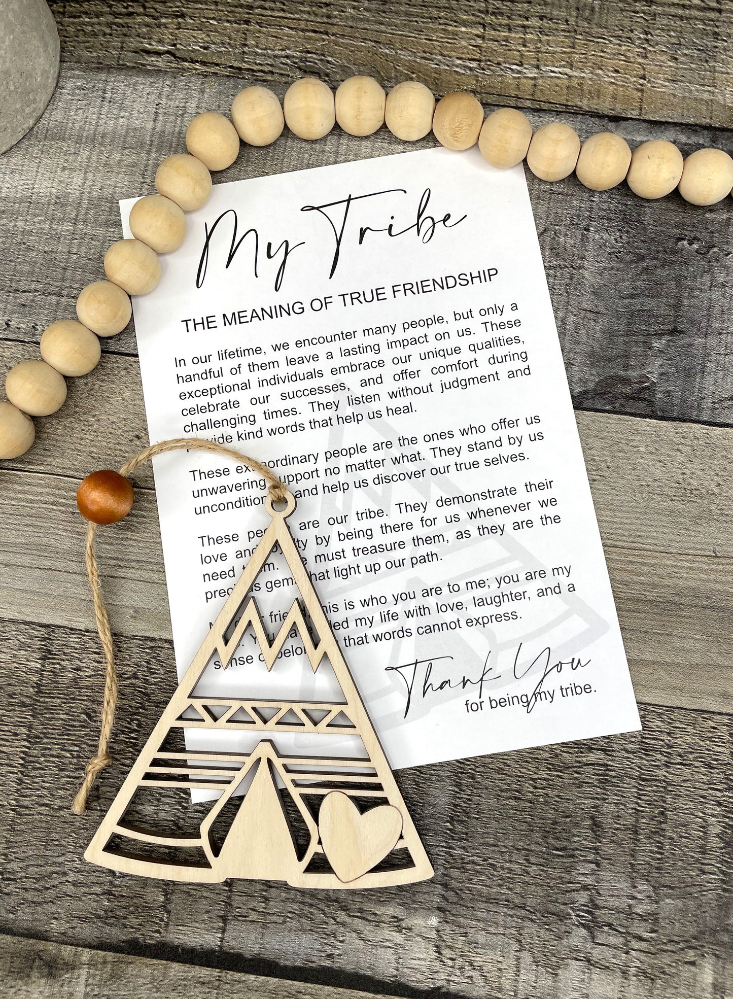 The Tribe Ornament (custom engraving optional)