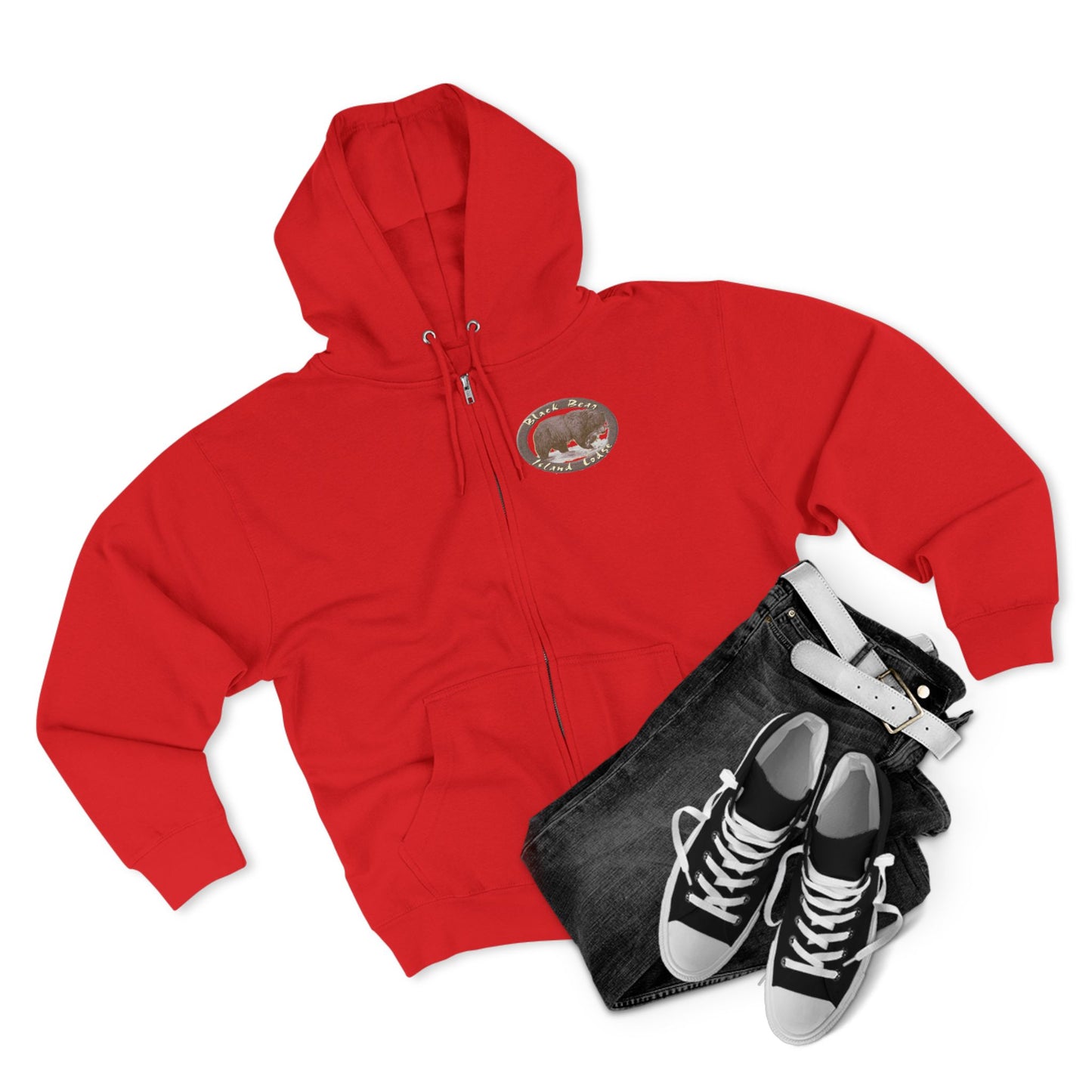 Black Bear Island Lodge Zip Hoodie