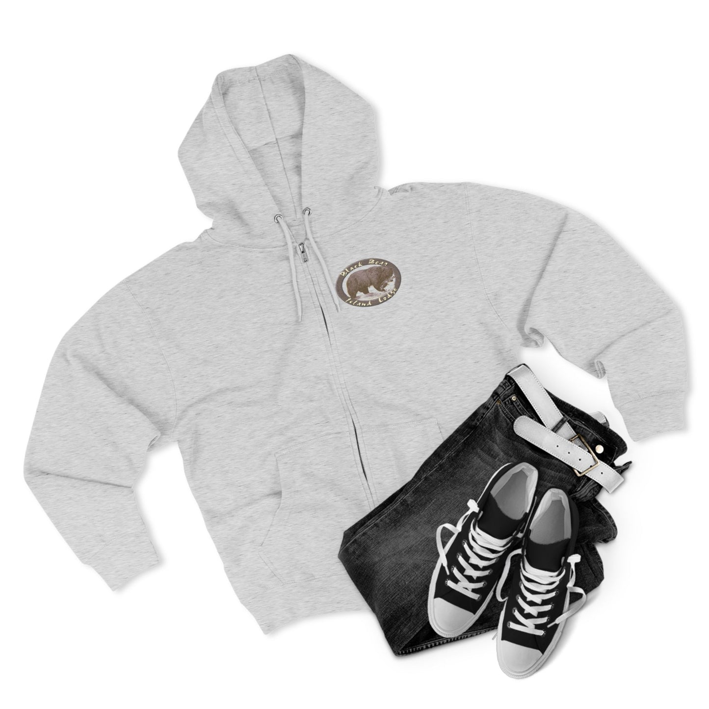 Black Bear Island Lodge Zip Hoodie