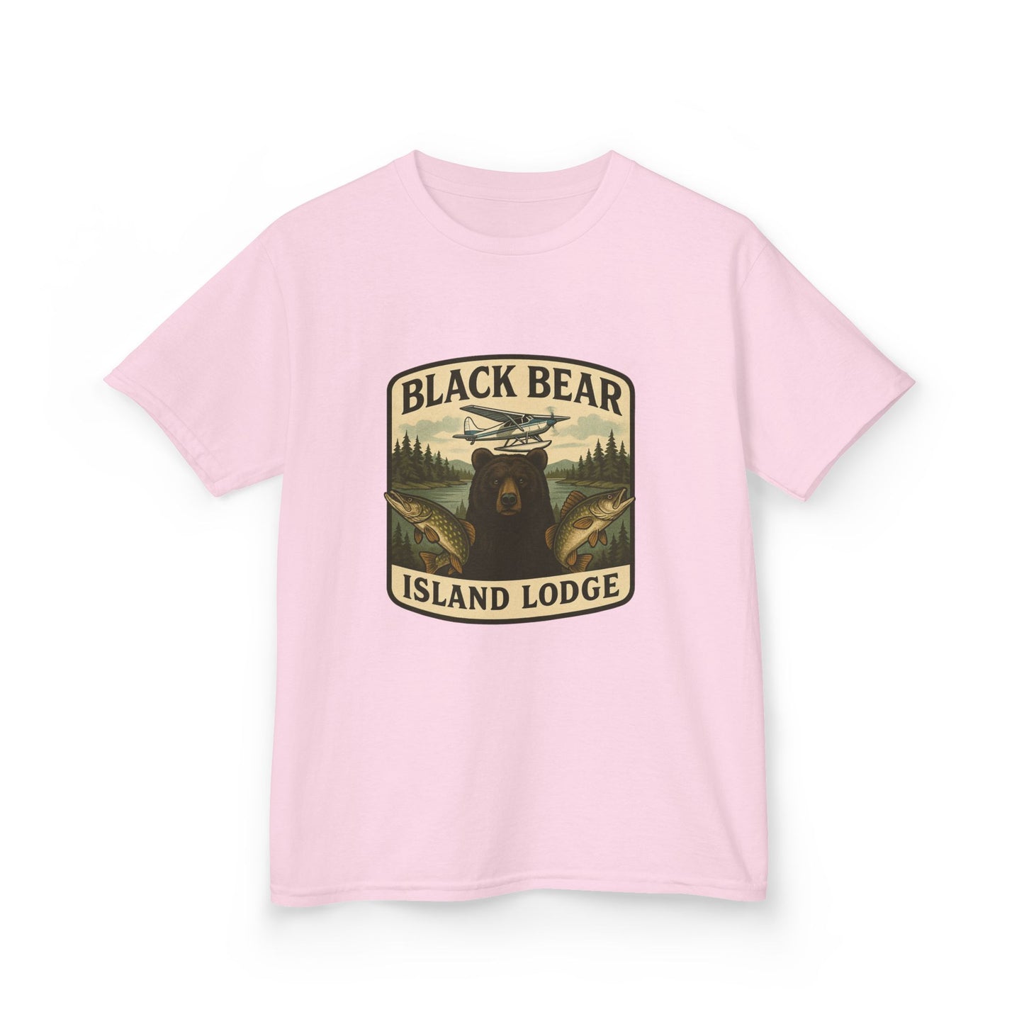 Kids Black Bear Island Lodge T-Shirt