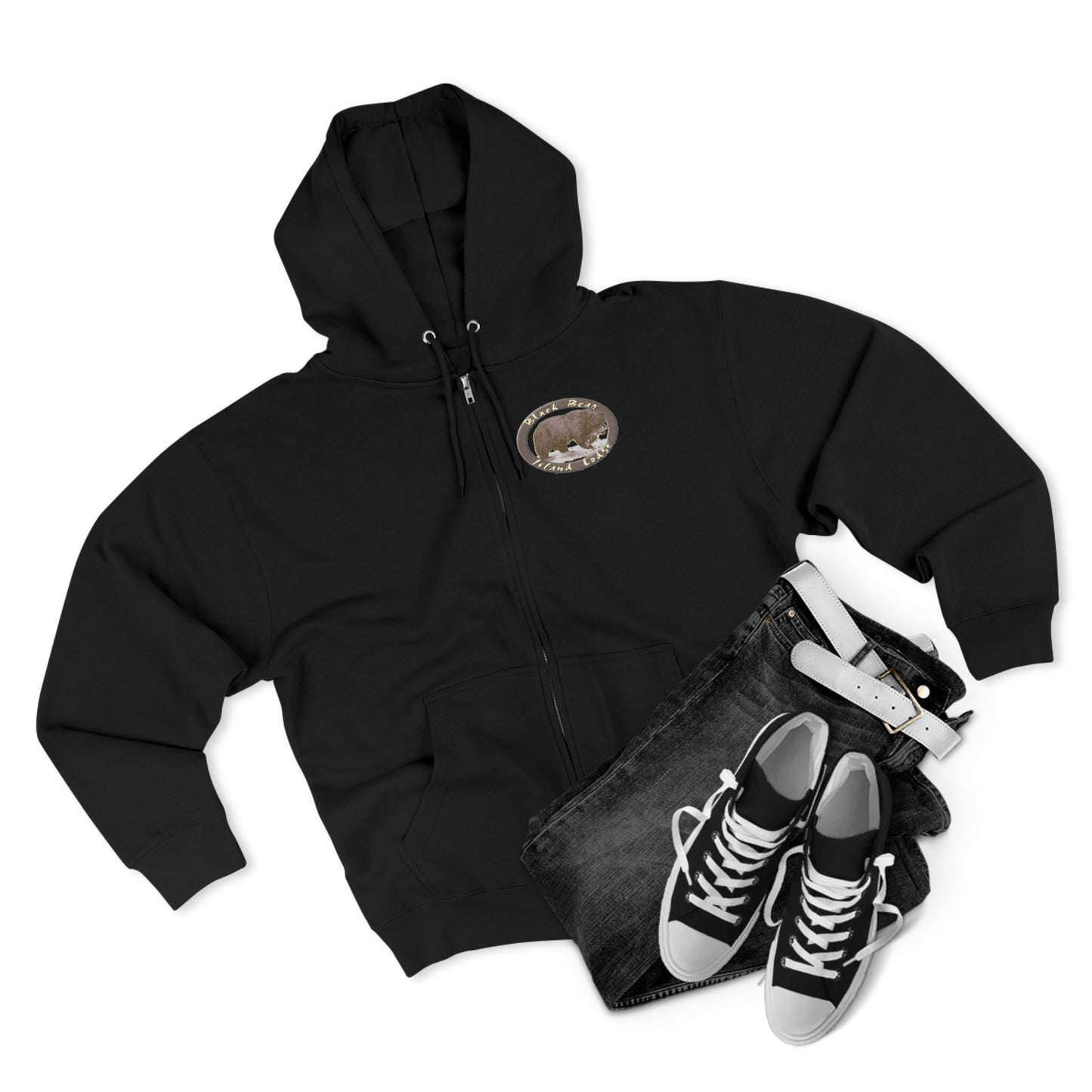 Black Bear Island Lodge Zip Hoodie
