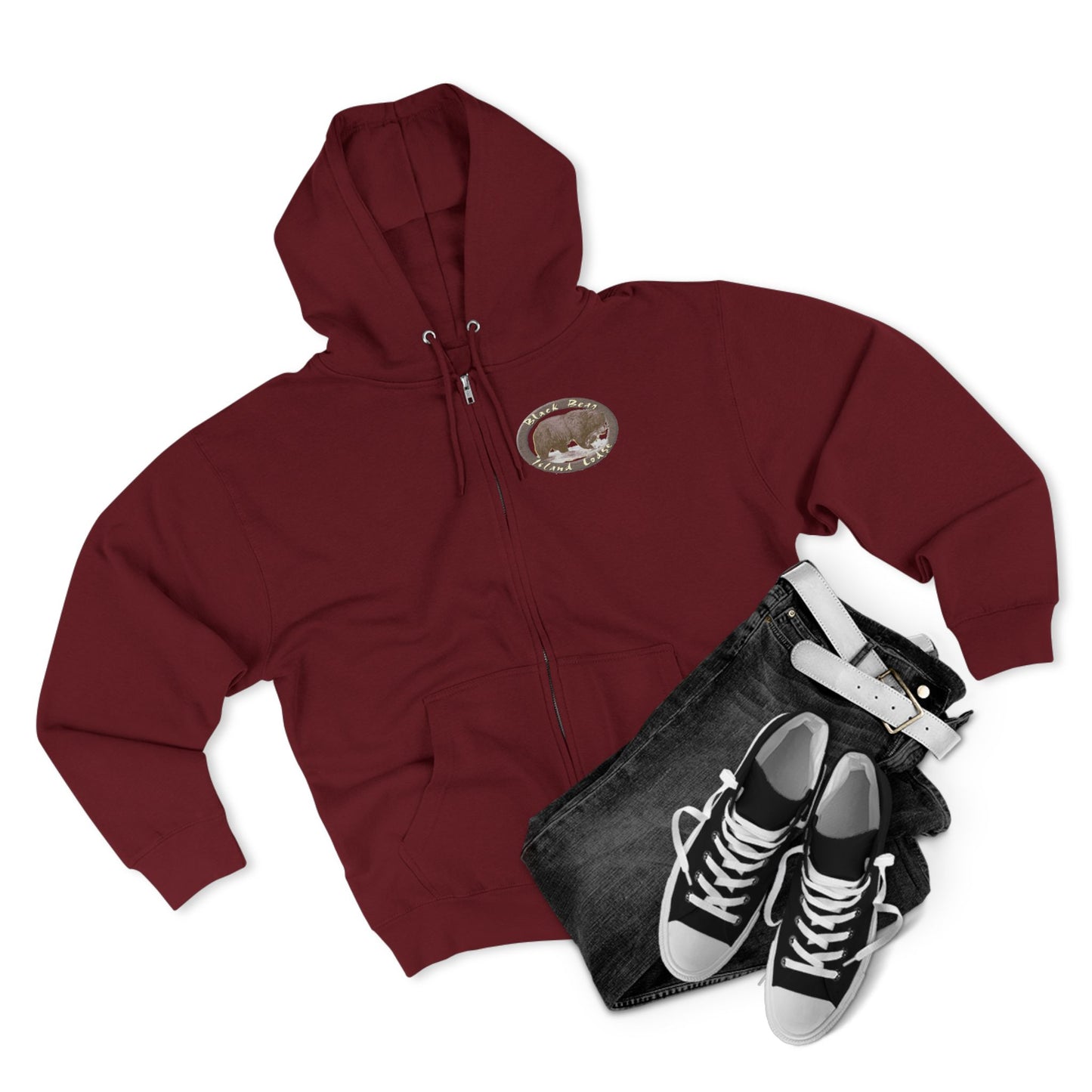 Black Bear Island Lodge Zip Hoodie