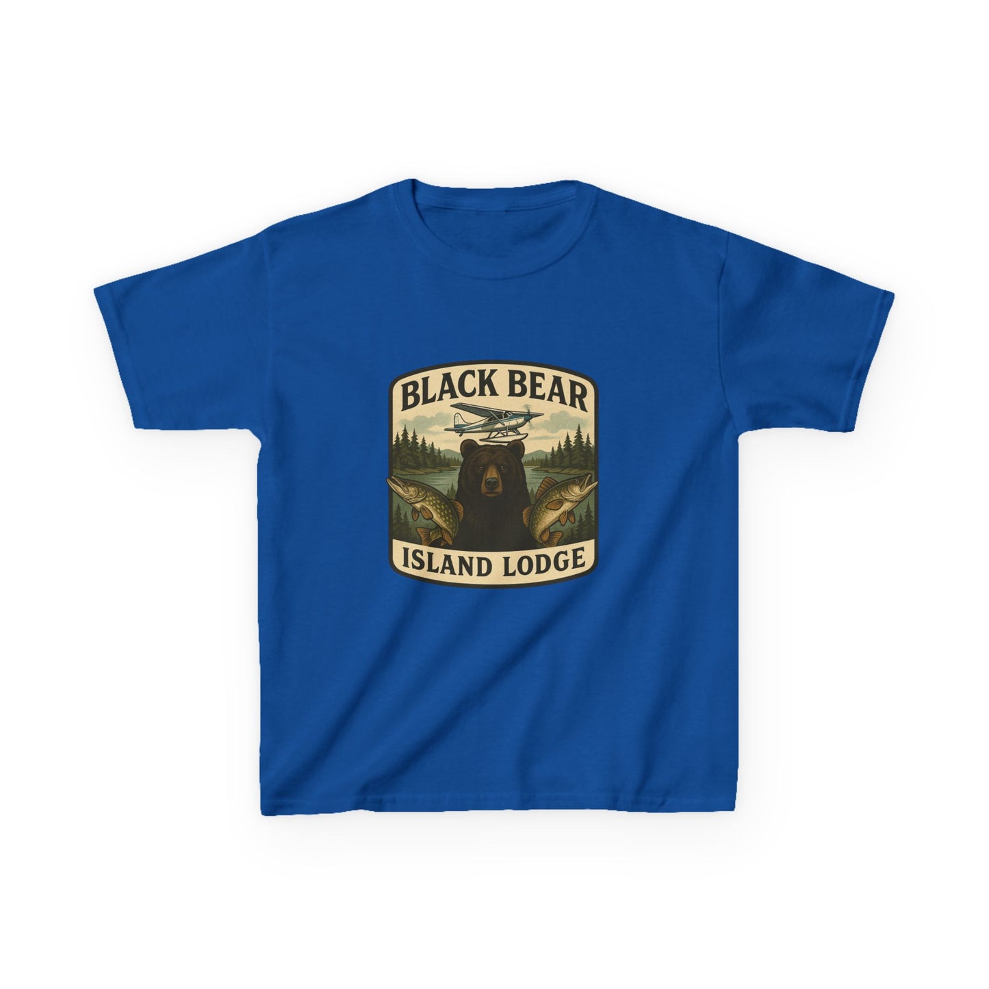 Kids Black Bear Island Lodge T-Shirt