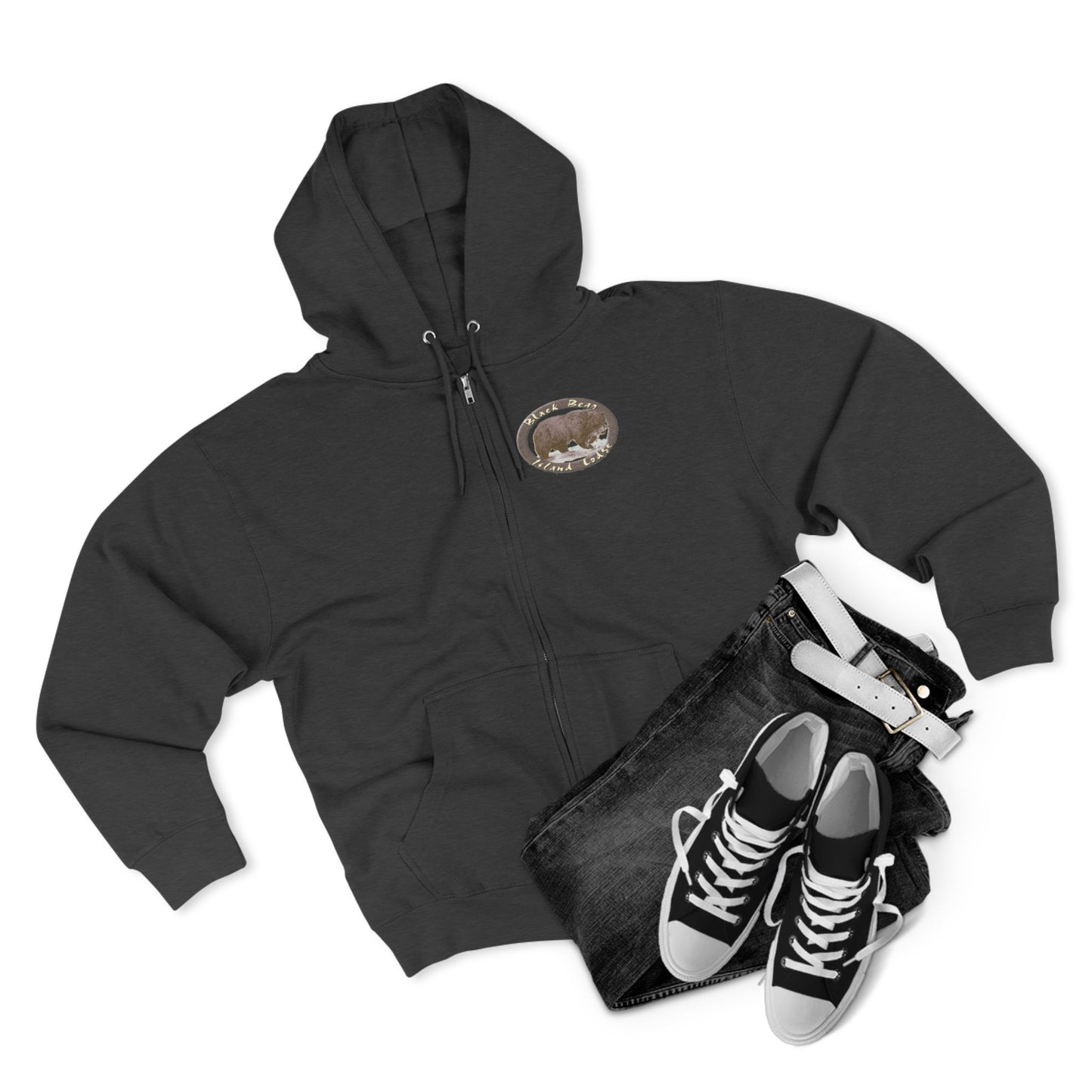 Black Bear Island Lodge Zip Hoodie
