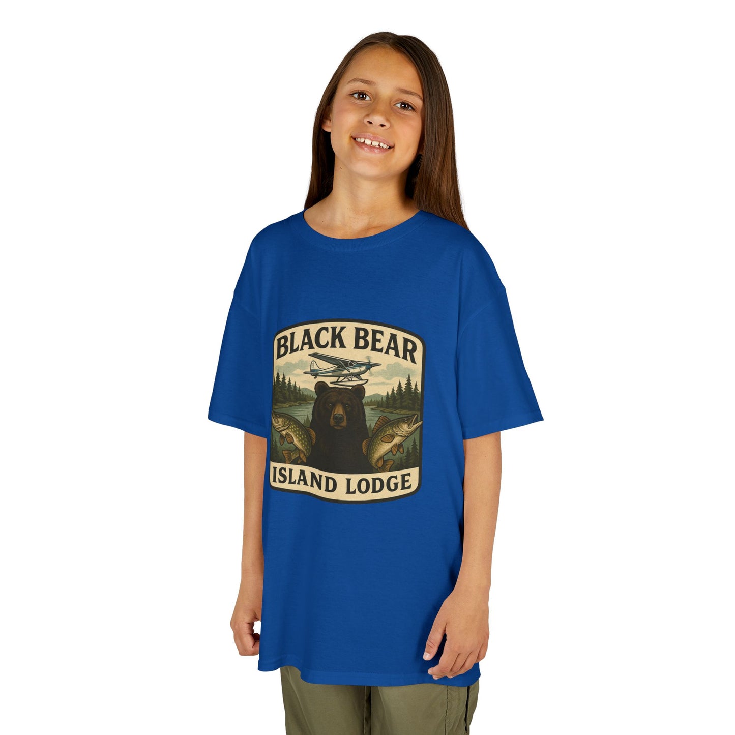 Kids Black Bear Island Lodge T-Shirt