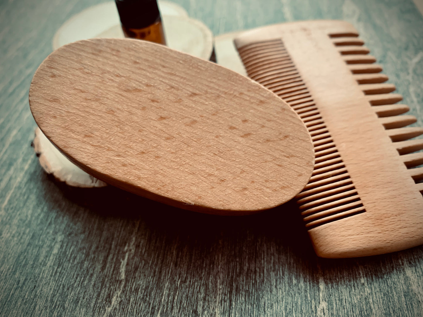 The Mens Beard Comb and Brush Duo