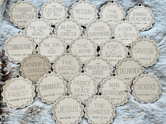 The 25 Names of Jesus Ornaments