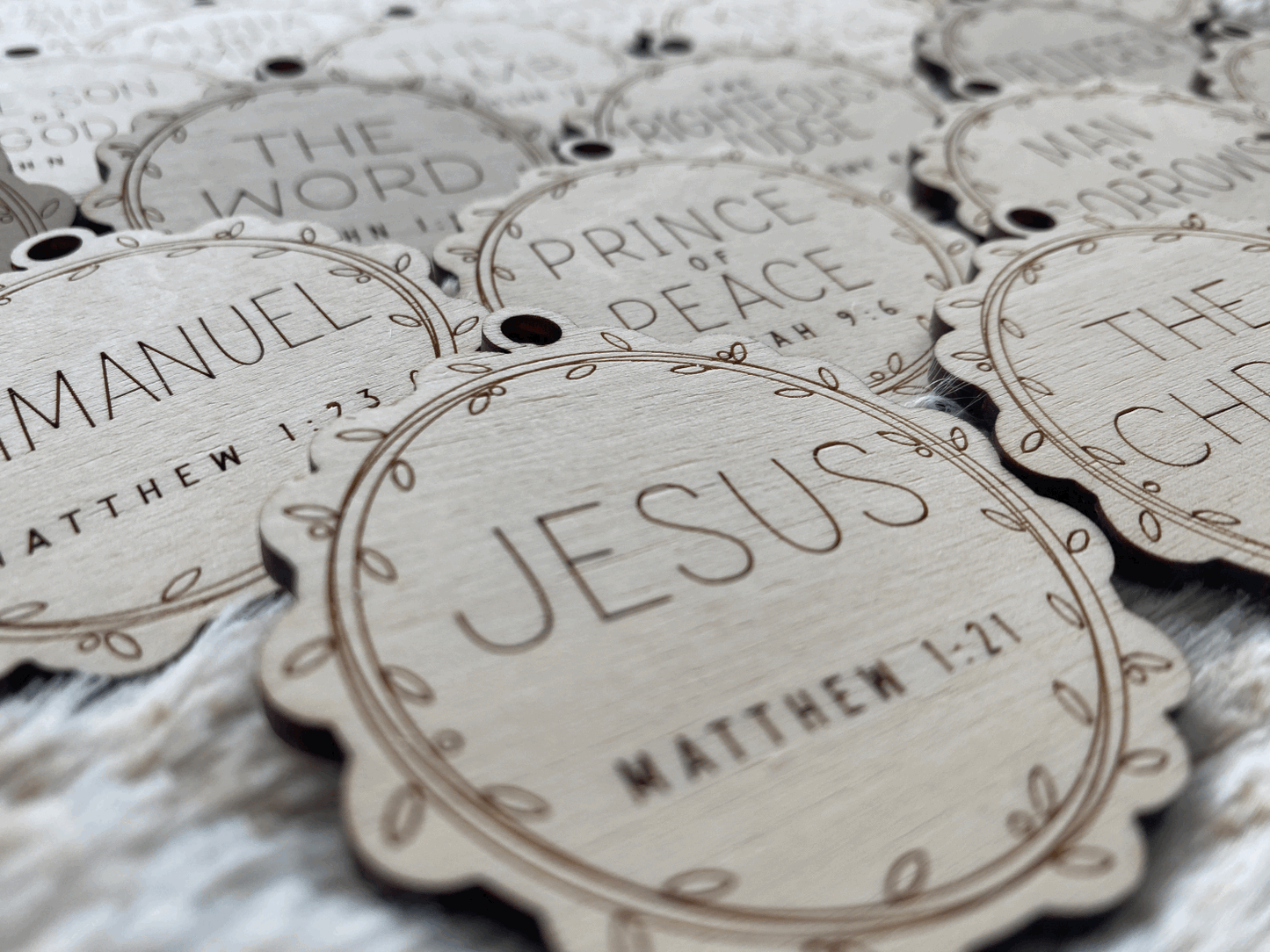 The 25 Names of Jesus Ornaments