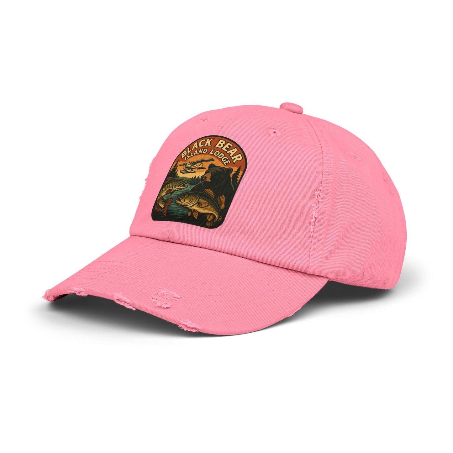 The Black Bear Island Lodge Distressed Cap 2025