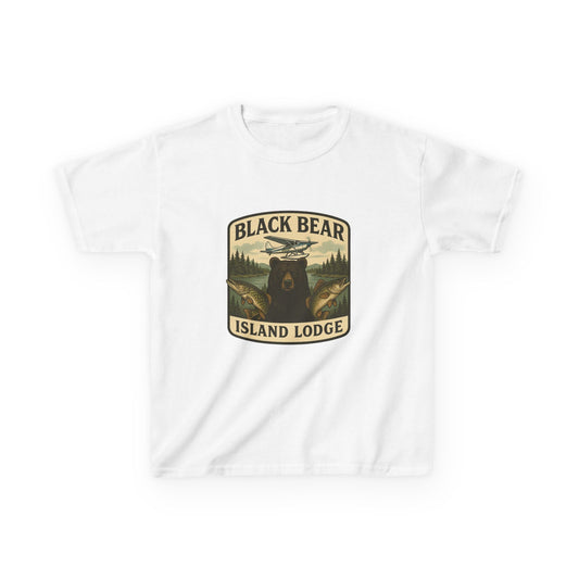 Kids Black Bear Island Lodge T-Shirt