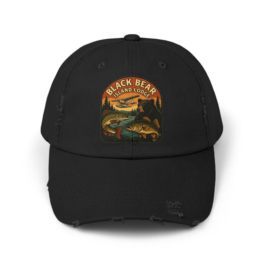 The Black Bear Island Lodge Distressed Cap 2025