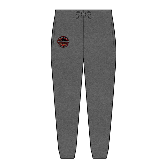 Harley Davidson Black Bear Island Lodge Embroidered Joggers