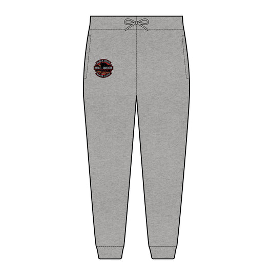 Harley Davidson Black Bear Island Lodge Embroidered Joggers