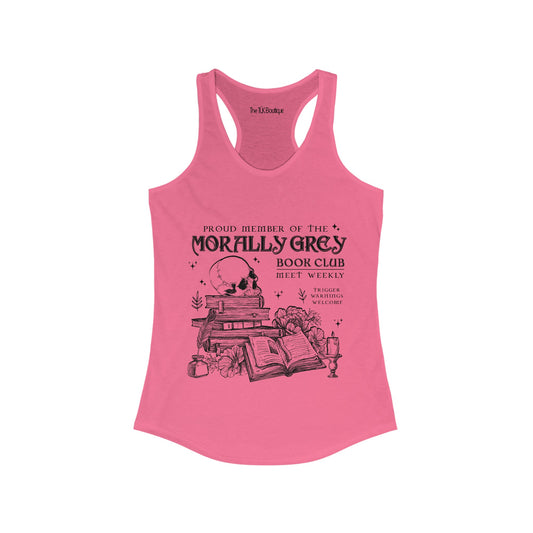 Morally Grey Book Club Racerback Tank