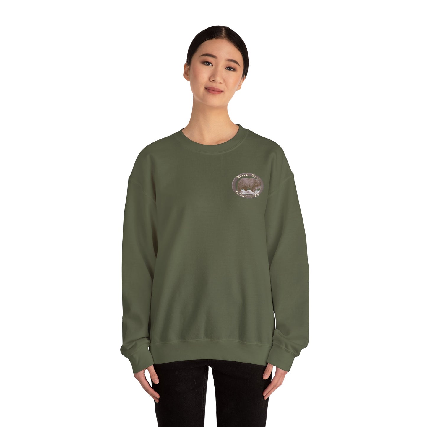 The Black Bear Island Lodge Crewneck Sweatshirt