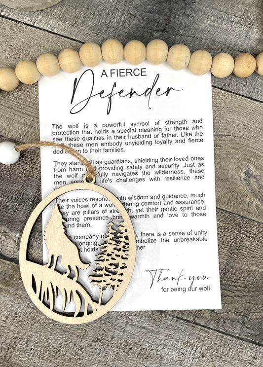 The Fierce Defender Wolf Ornament