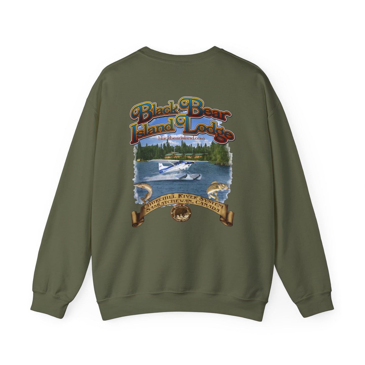 The Black Bear Island Lodge Crewneck Sweatshirt