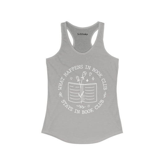 What Happens in Book Club Racerback Tank