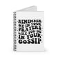 Remember Me Spiral Notebook