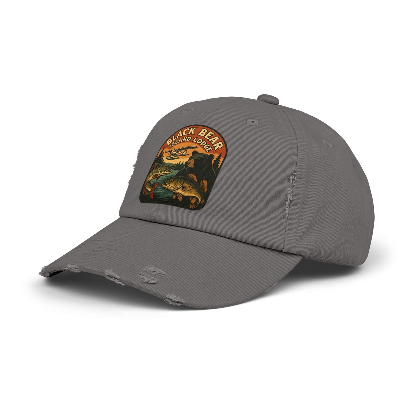 The Black Bear Island Lodge Distressed Cap 2025