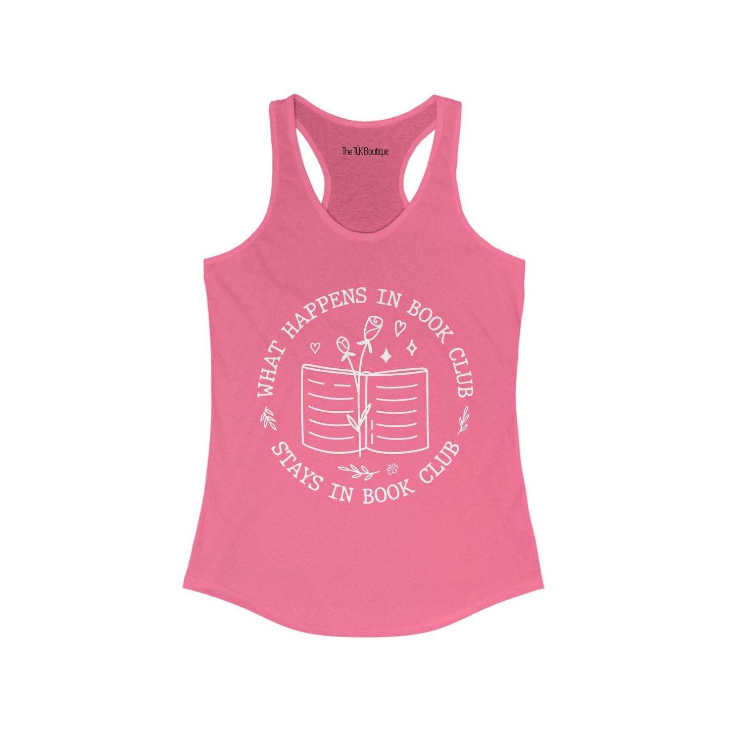 What Happens in Book Club Racerback Tank