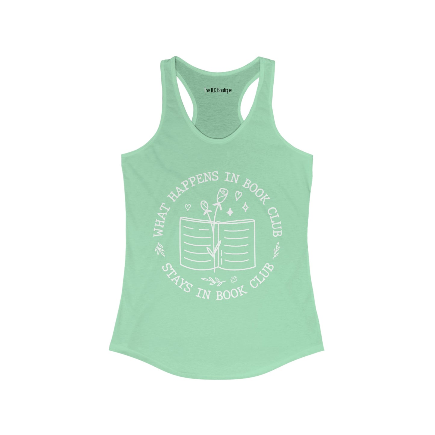 What Happens in Book Club Racerback Tank