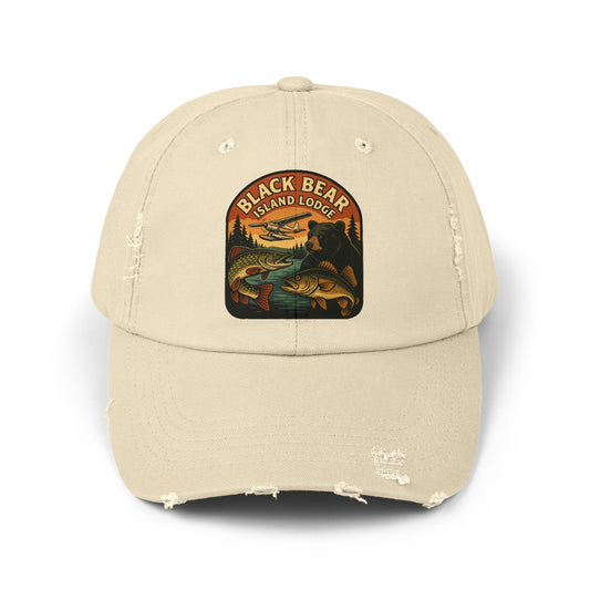 The Black Bear Island Lodge Distressed Cap 2025